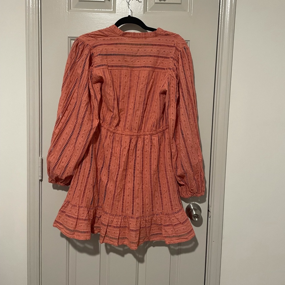 NWOT Anthropologie Forever That Girl Pink Eyelet Mini Dress in Pink - Picture 2 of 12